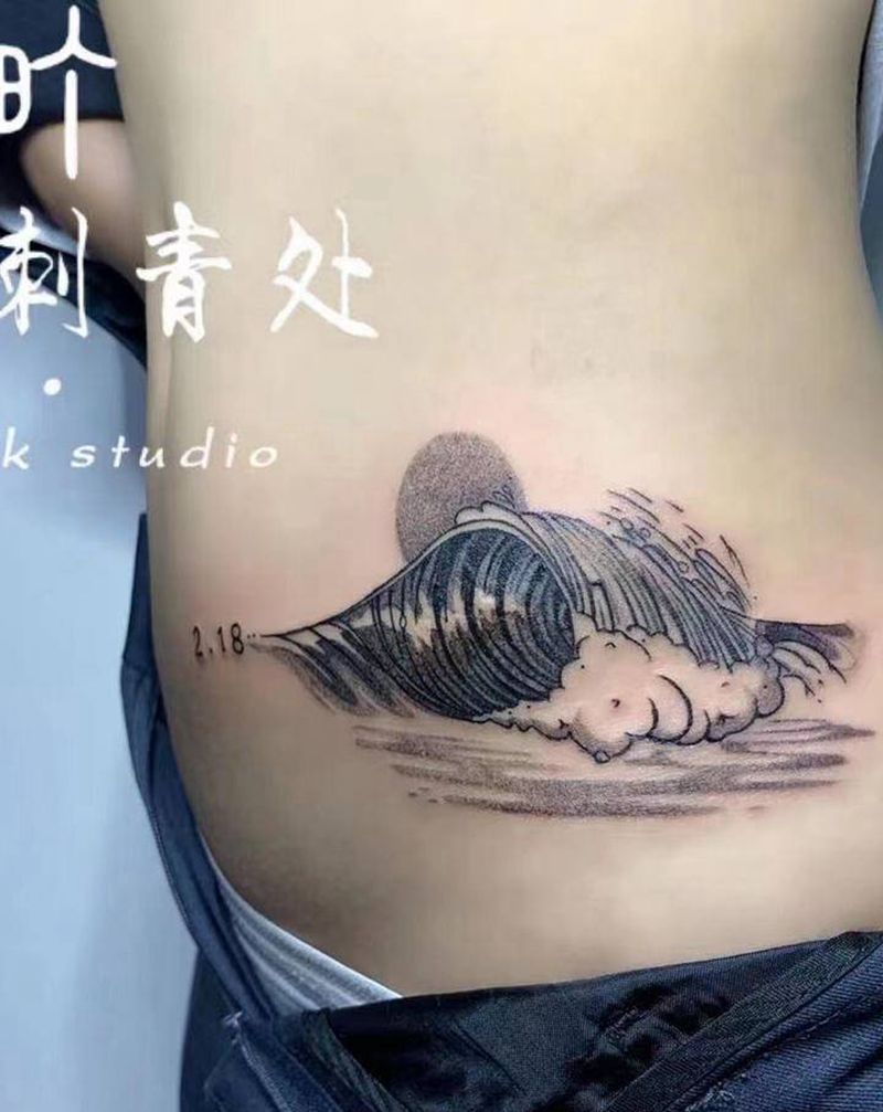 浪纹身图片_New School纹身图案