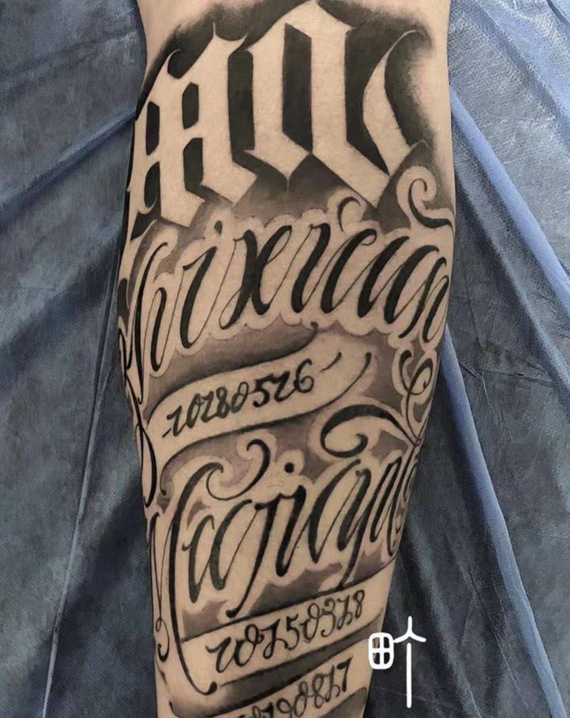 花体纹身图片_New School纹身图案