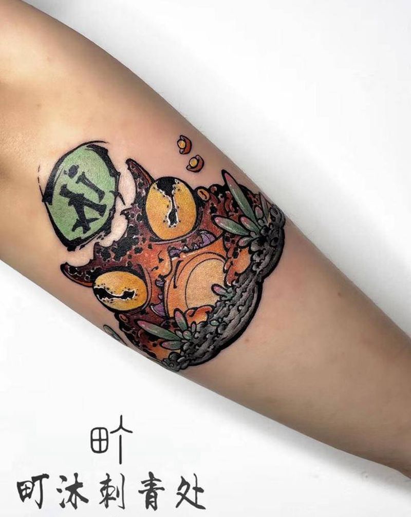 角蛙纹身图片_New School纹身图案