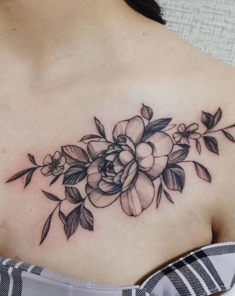 素花纹身图片_点刺纹身图案