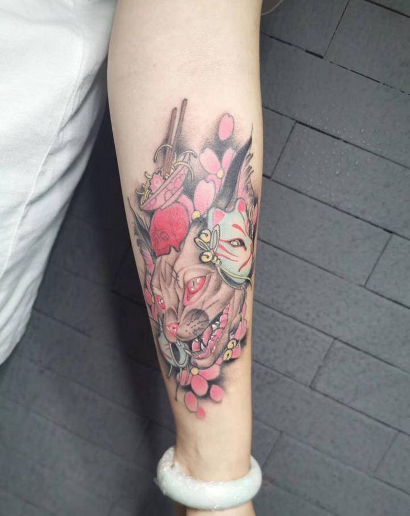 斯芬克斯纹身图片_New School纹身图案