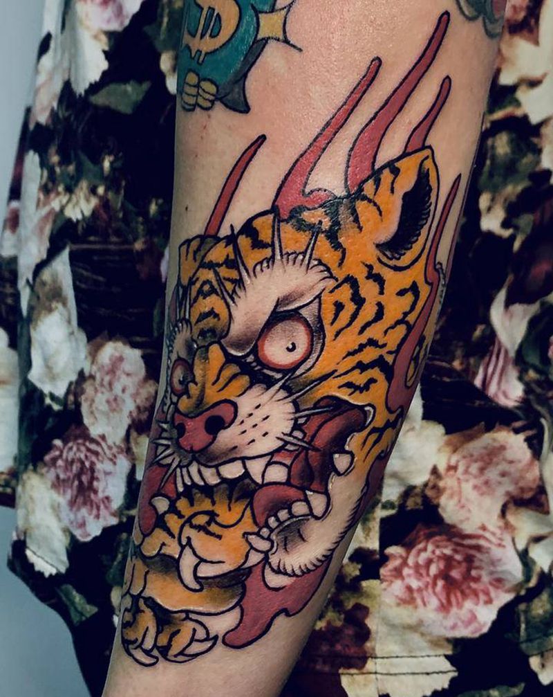 拼接纹身图片_手臂纹身图案