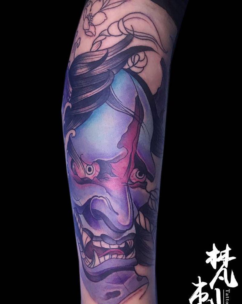 般若，未完待续纹身图片_腿部纹身图案