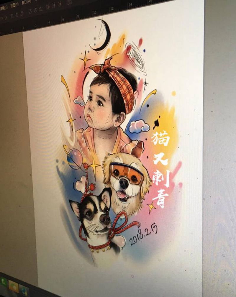 原创设计图稿未完成纹身图片_手臂纹身图案