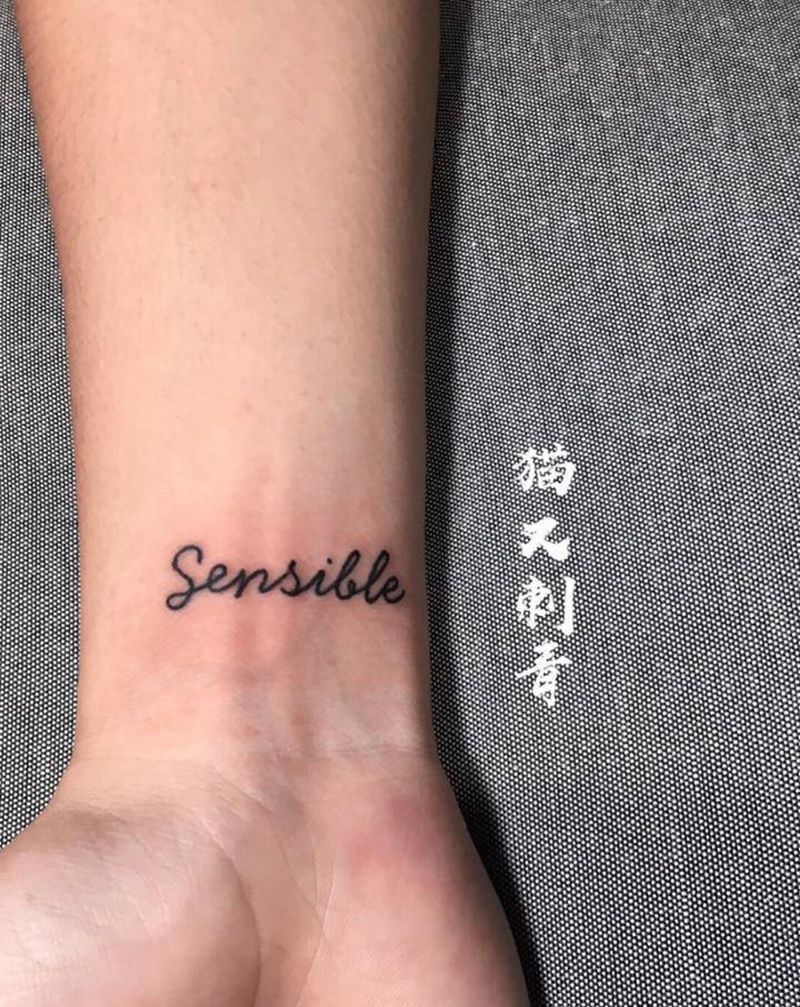 小英文纹身图片_颈部手臂纹身图案