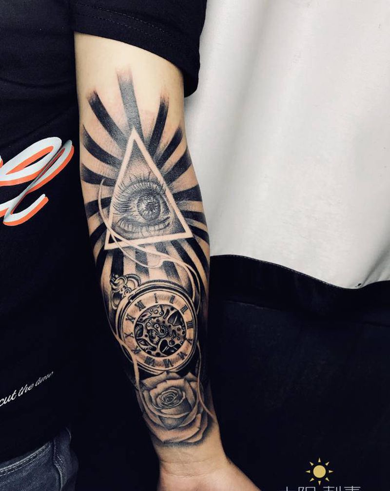 欧美风纹身图片_手臂纹身图案