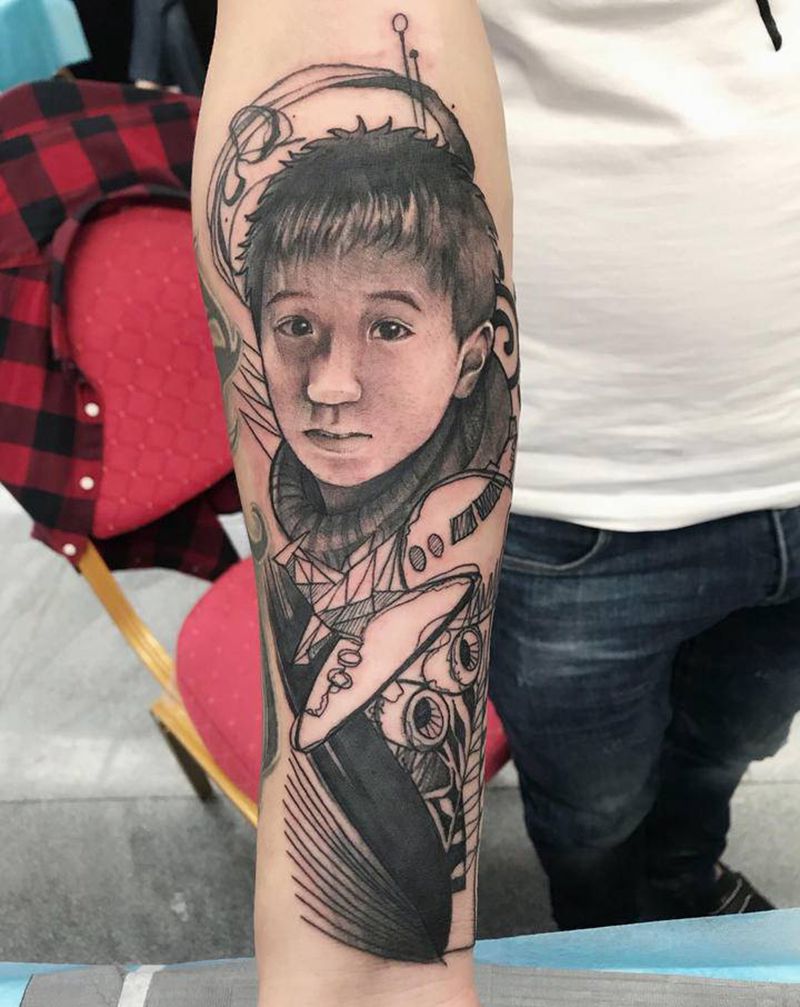 童年纹身图片_手臂纹身图案
