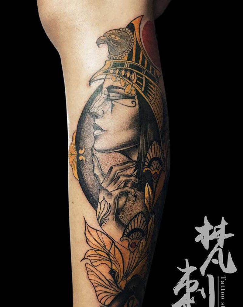 还是未完成纹身图片_腿部纹身图案