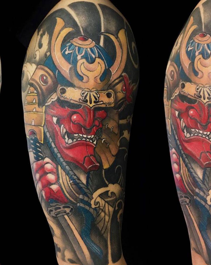 武士纹身图片_手臂纹身图案