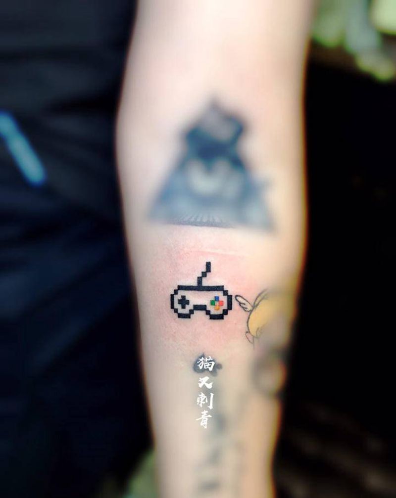 游戏纹身图片_手臂纹身图案