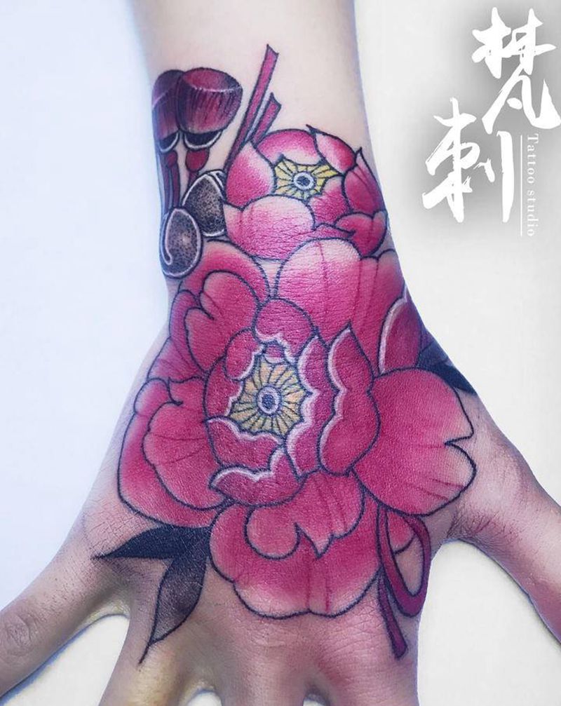 手背遮盖纹身图片_手部纹身图案