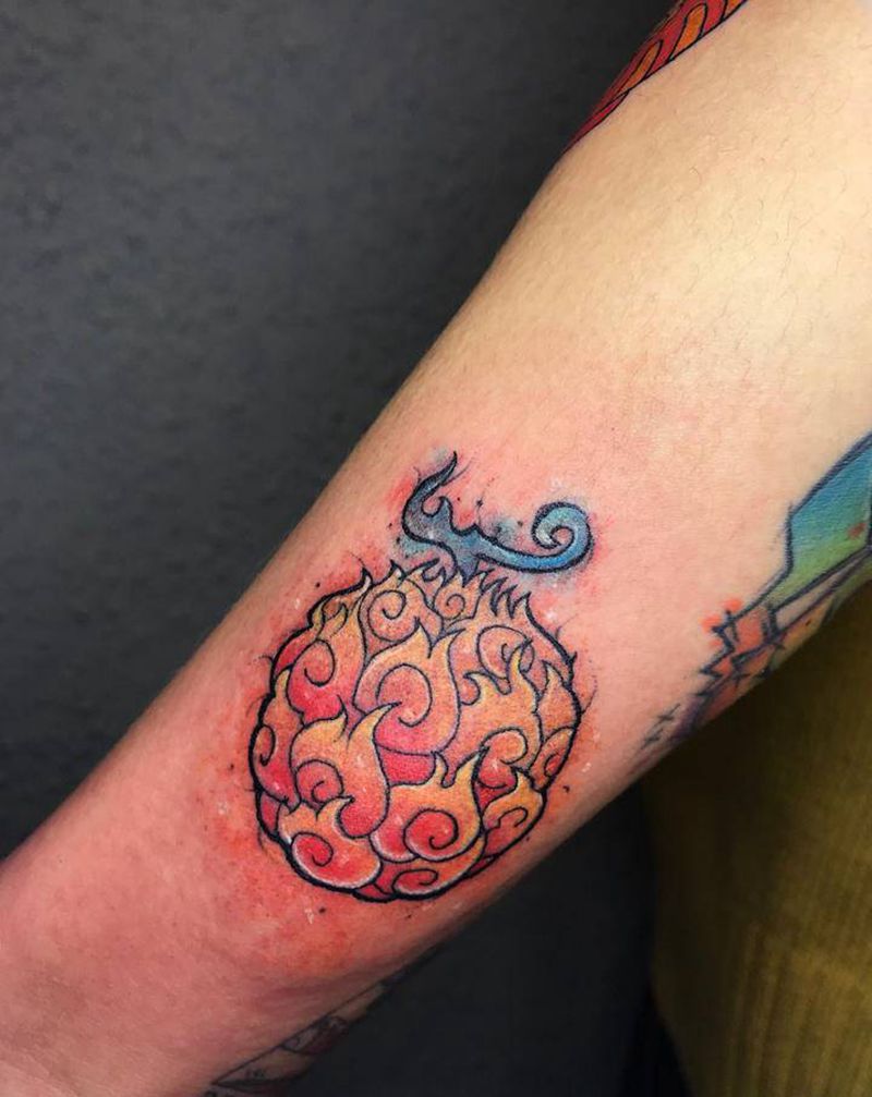 烧烧果实纹身图片_手部纹身图案