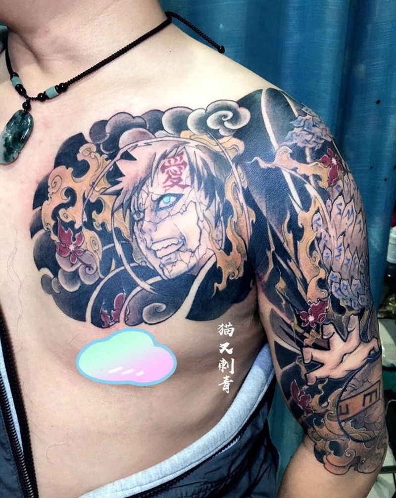 设计图稿纹身图片_手臂胸部新传统纹身图案