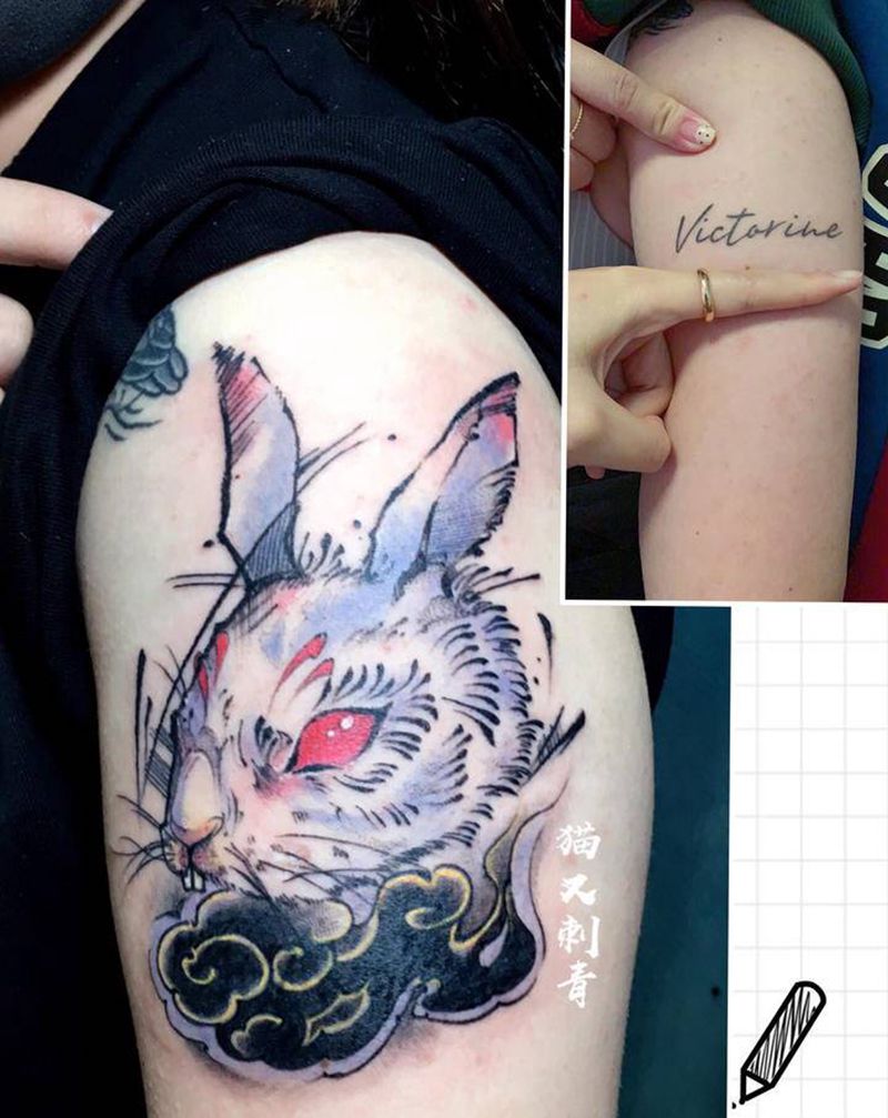 原创，遮盖纹身图片_手臂水彩纹身图案