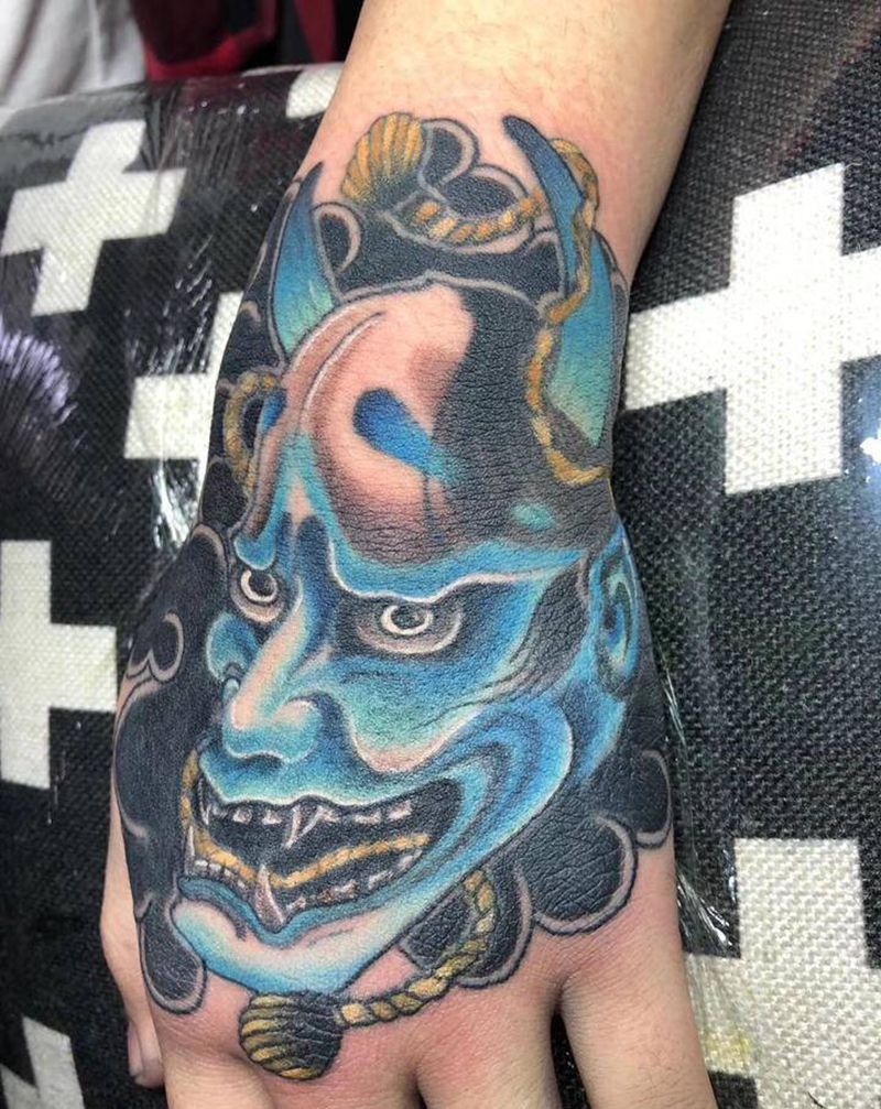 日式般若遮盖纹身图片_老传统遮盖纹身图案