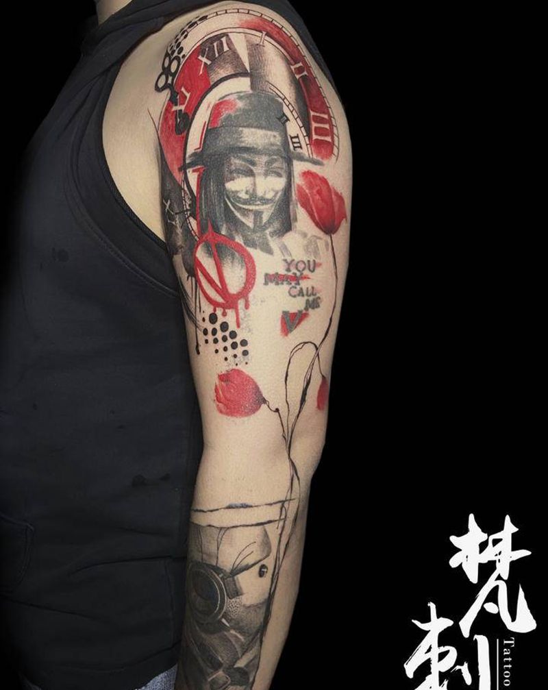 旧图接花臂，待续未完纹身图片_手臂纹身图案