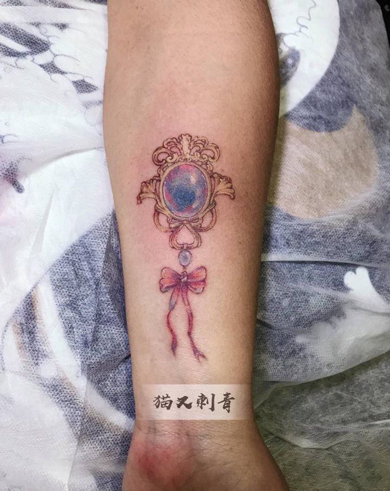 油画风宝石纹身图片_手臂纹身图案
