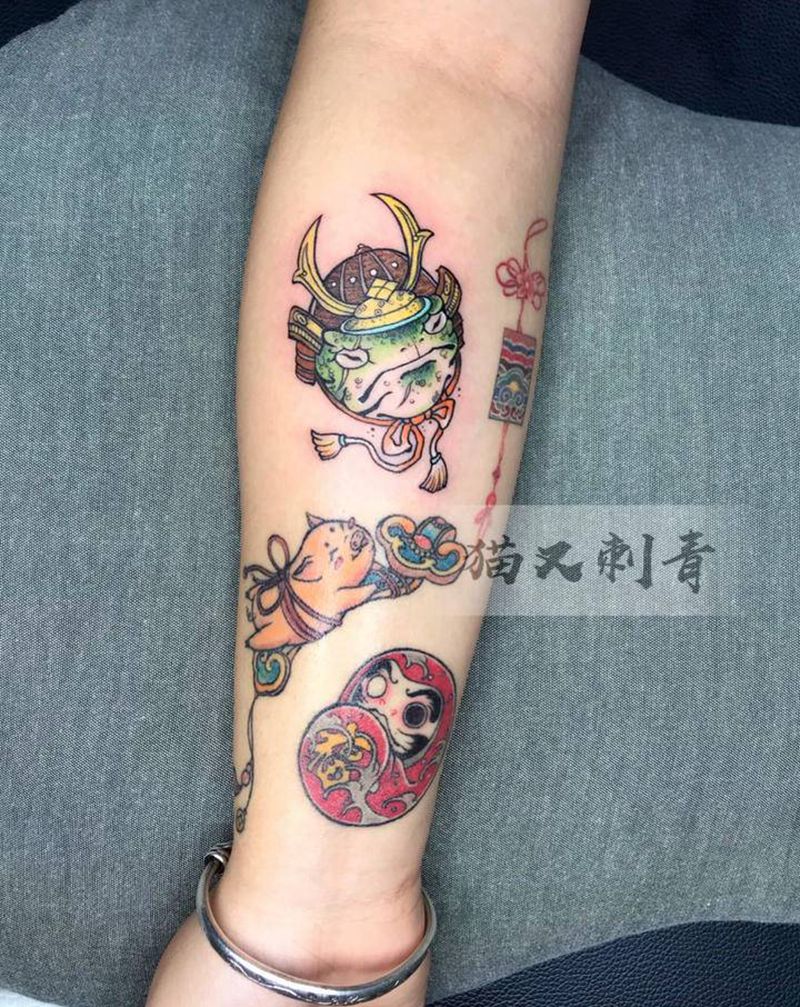武士蛙～纹身图片_手臂纹身图案