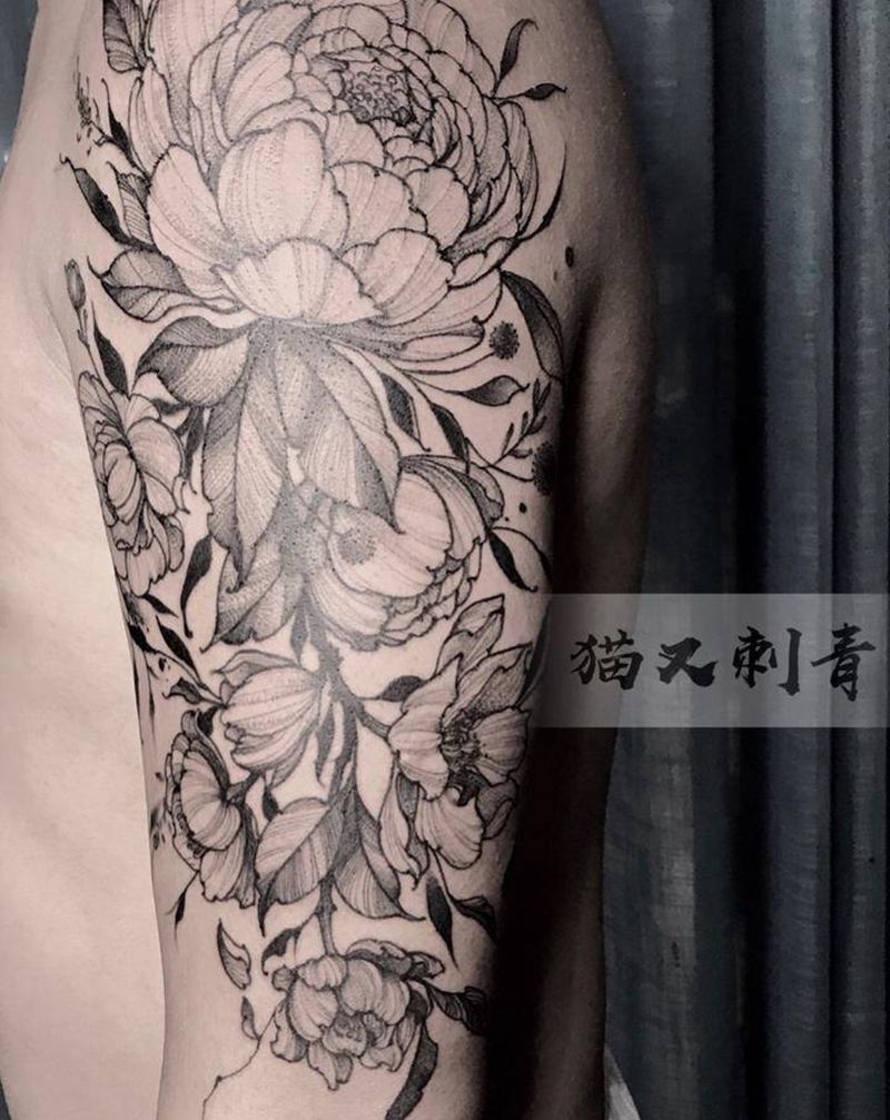 客带图纹身图片_手臂点刺纹身图案