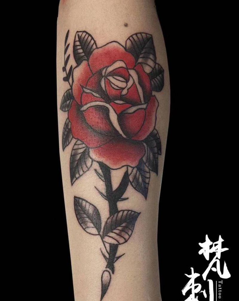 学员作品纹身图片_手臂Old School纹身图案