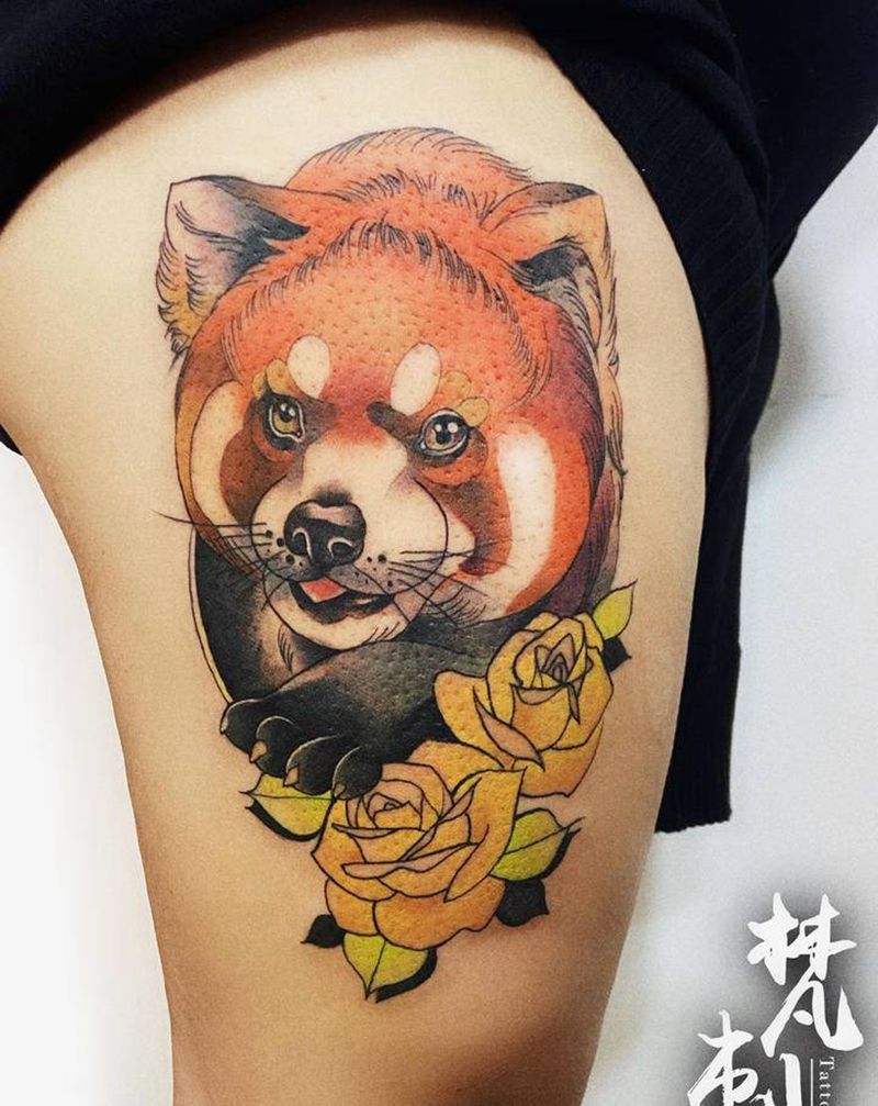 非原创纹身图片_腿部纹身图案