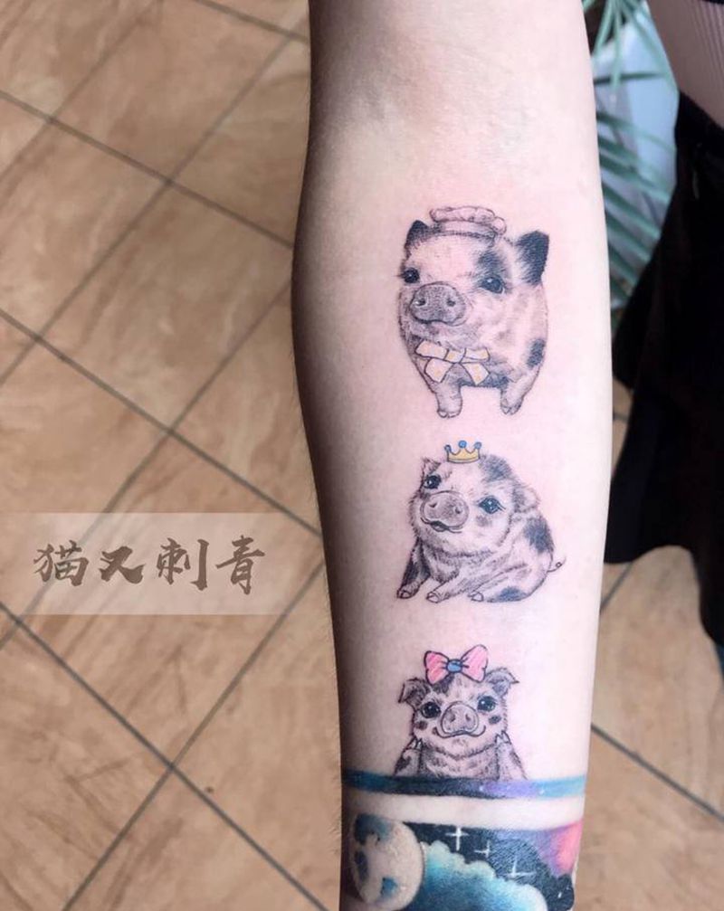 设计图稿（手环非本店作品）纹身图片_手臂点刺纹身图案