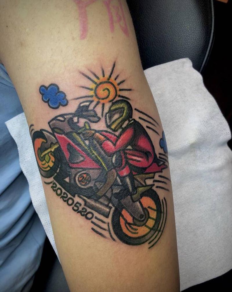 s1000rr纹身图片_Old School纹身图案