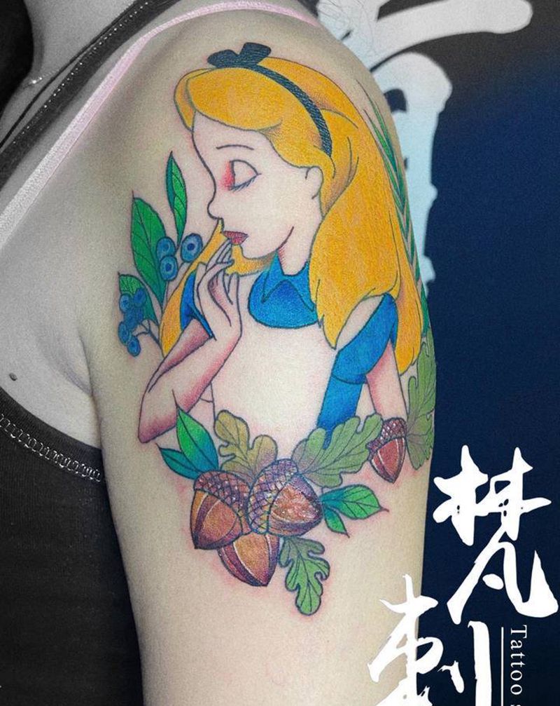 爱丽丝纹身图片_手臂纹身图案