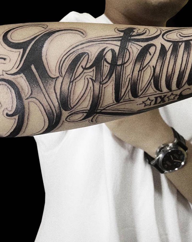 又是奇卡诺纹身图片_手臂纹身图案