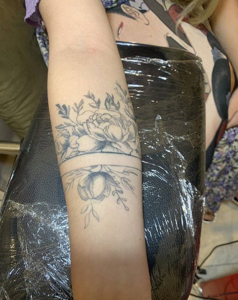 素花修改纹身图片_手臂纹身图案