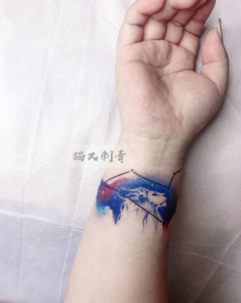 原创图稿纹身图片_手臂水彩纹身图案