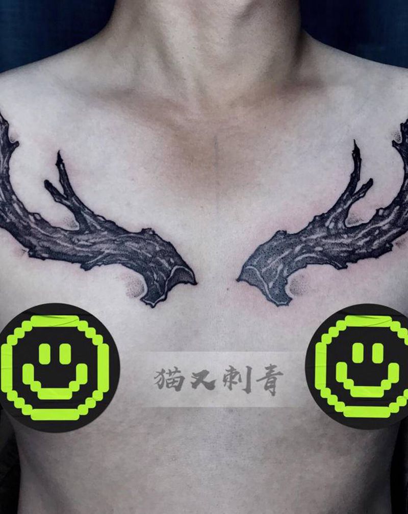 设计图稿纹身图片_胸部纹身图案