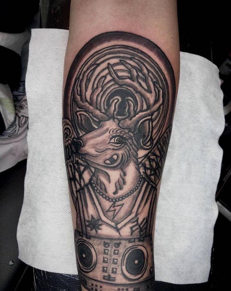 嘻哈不迷路纹身图片_手臂纹身图案