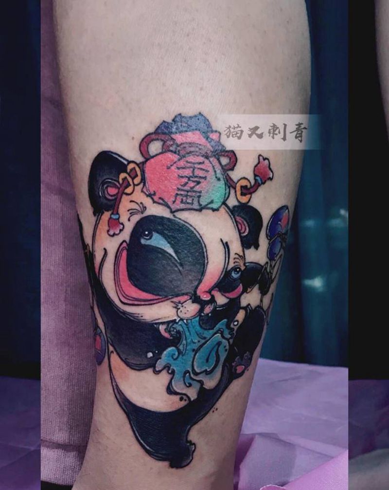 客带图修改设计稿纹身图片_New School纹身图案