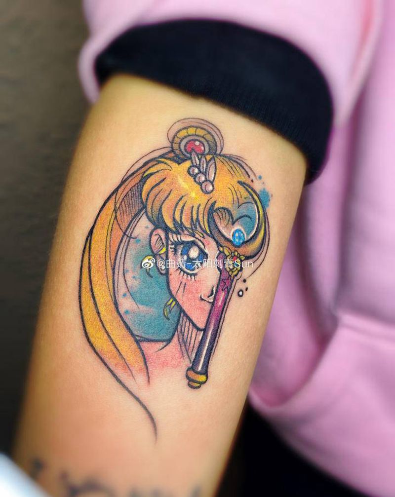 美少女纹身图片_手臂纹身图案