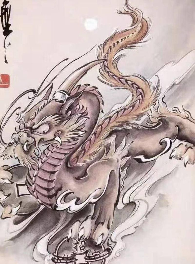 貔貅纹身图片_手臂新传统纹身图案