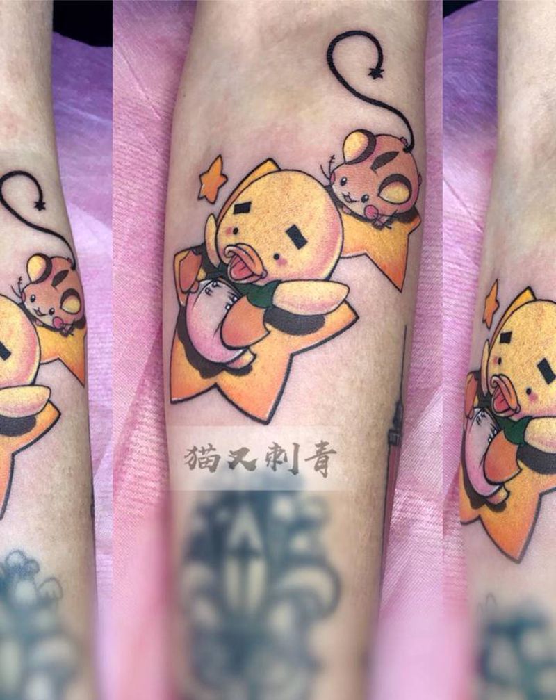 可爱鸭纹身图片_手臂New School纹身图案