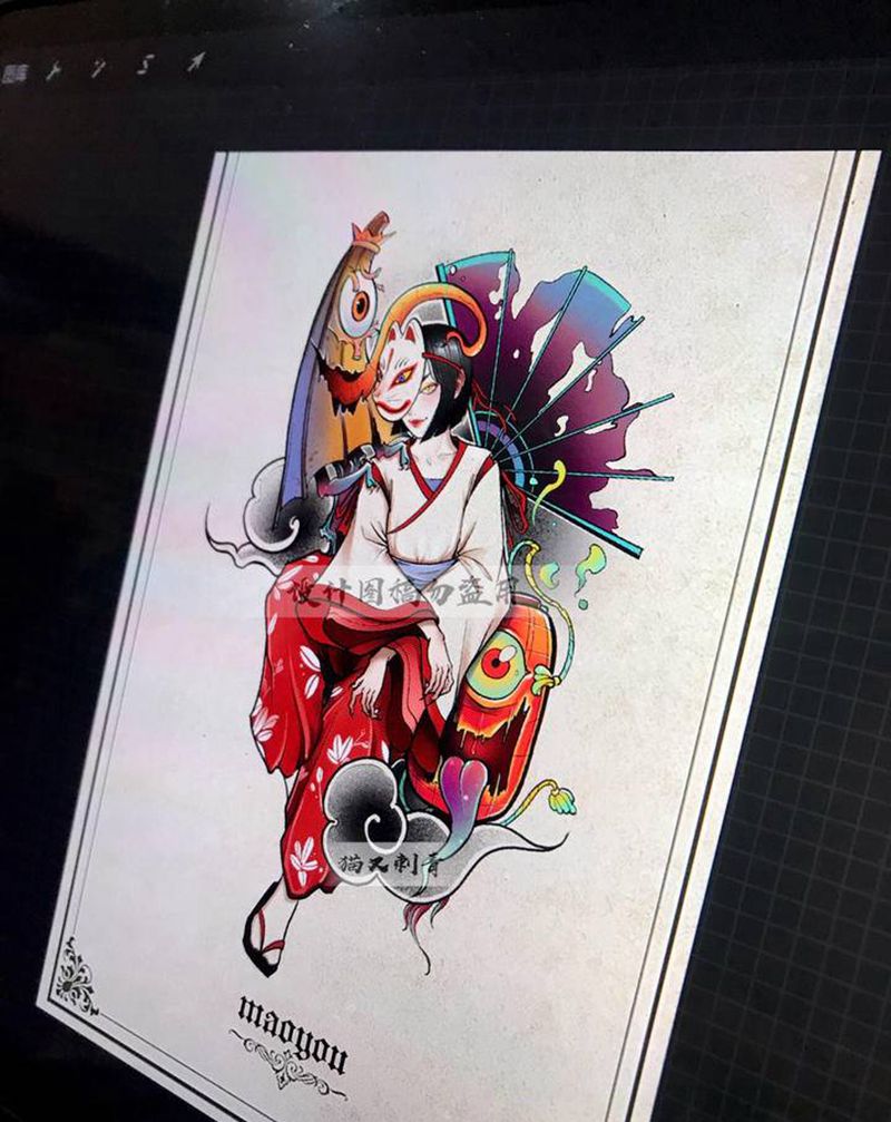 原创，特价，可约纹身图片_手臂腿部New School纹身图案