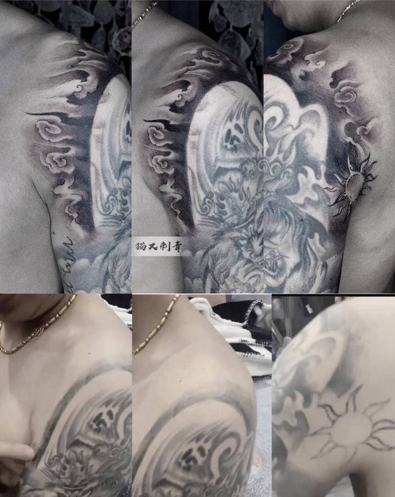 旧纹身添加修改纹身图片_手臂新传统纹身图案