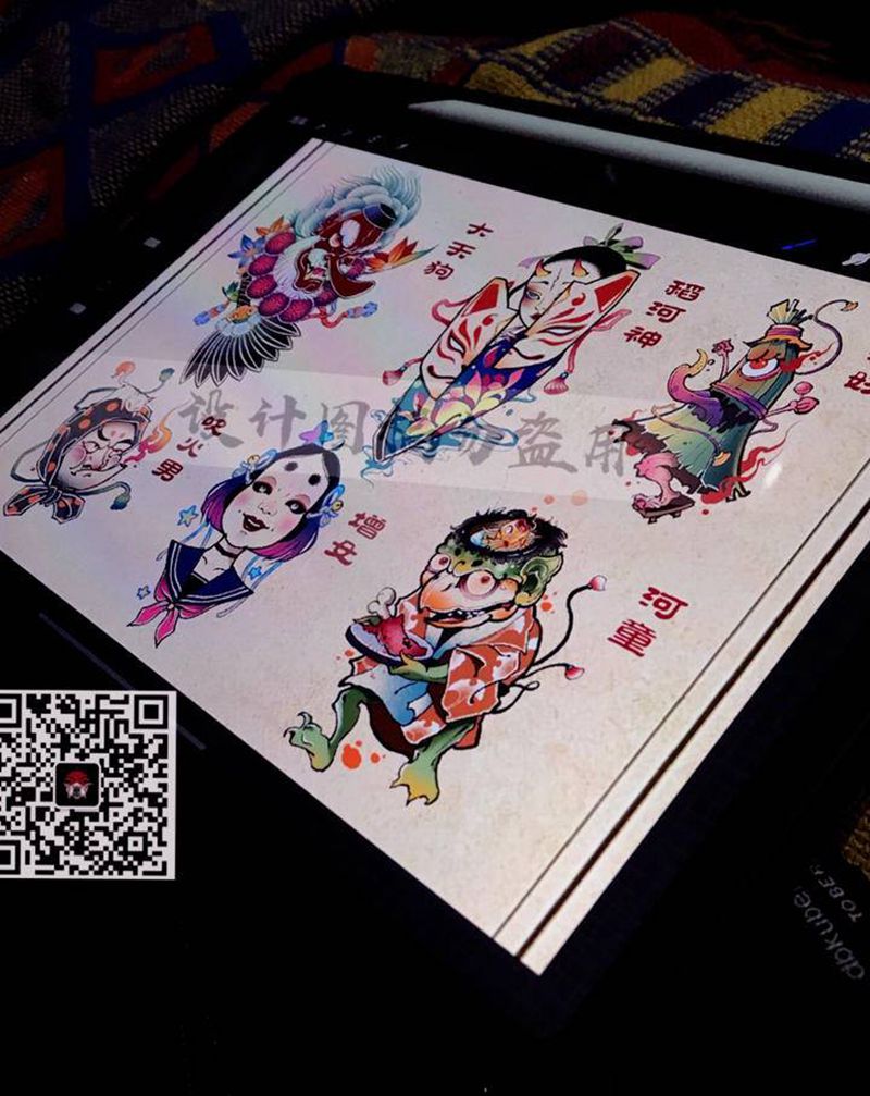 原创，可约纹身图片_New School纹身图案