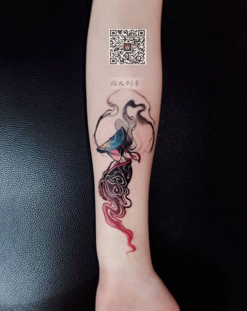 原创图稿，烟烟罗纹身图片_手臂纹身图案
