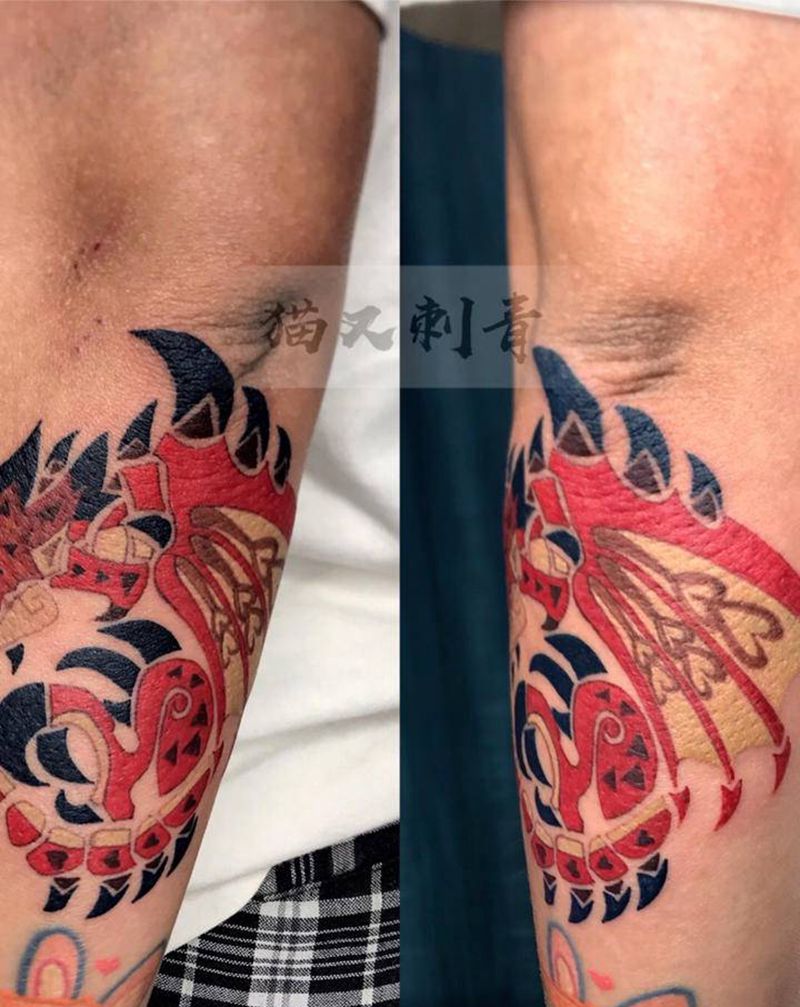 客带图纹身图片_手臂图腾纹身图案