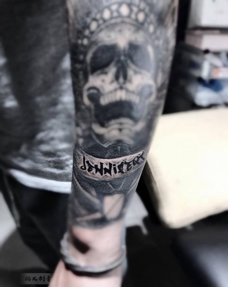 文字纹身图片_花体字纹身图案