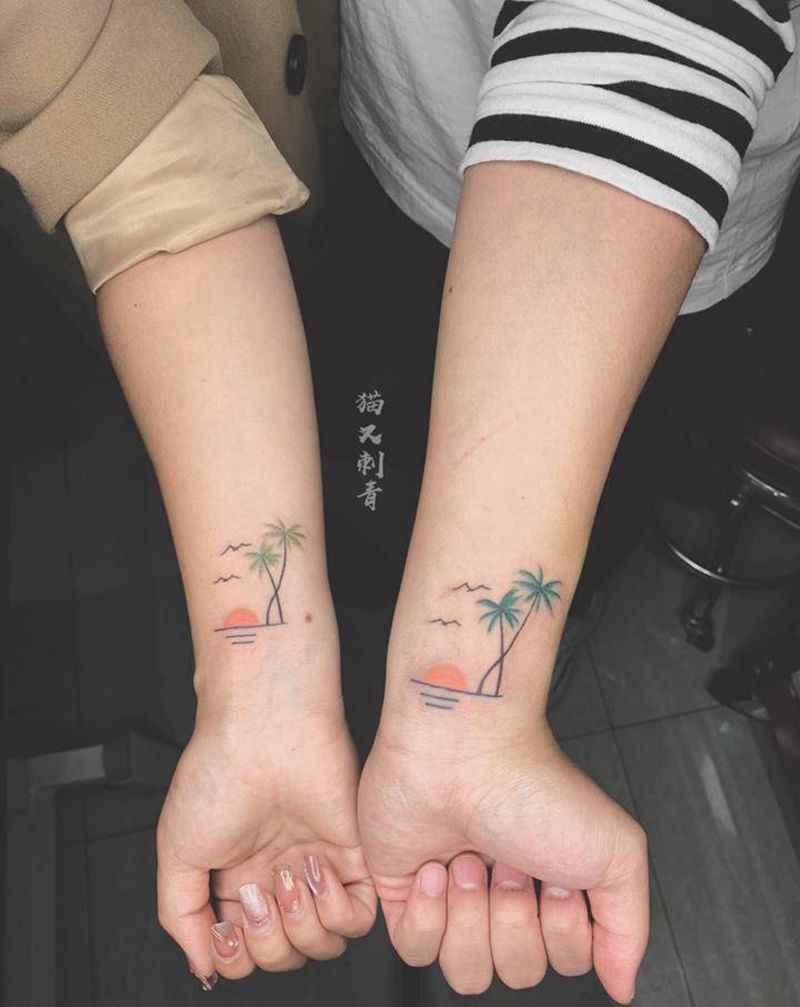 情侣纹身图片_手臂纹身图案