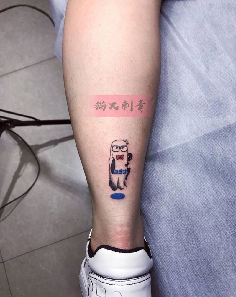 原创图纹身图片_腿部纹身图案