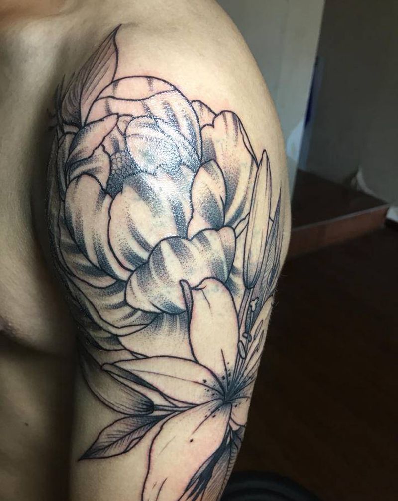 素花2纹身图片_手臂纹身图案