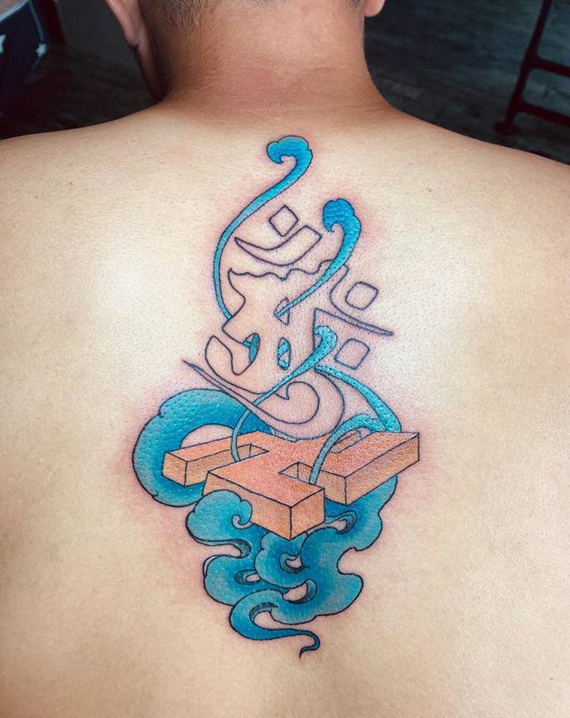 守护神纹身图片_新传统纹身图案