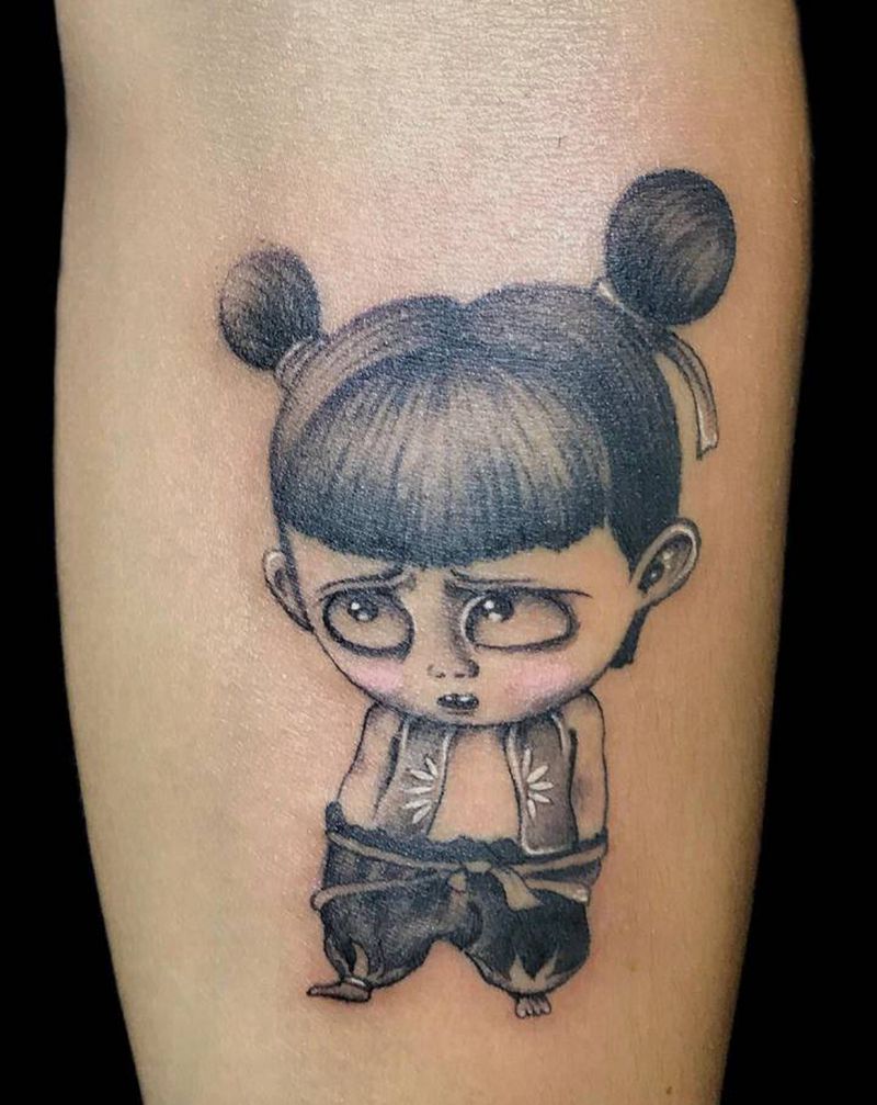 哪吒,小妖怪,纹身图片_手部手臂欧美写实新传统纹身图案