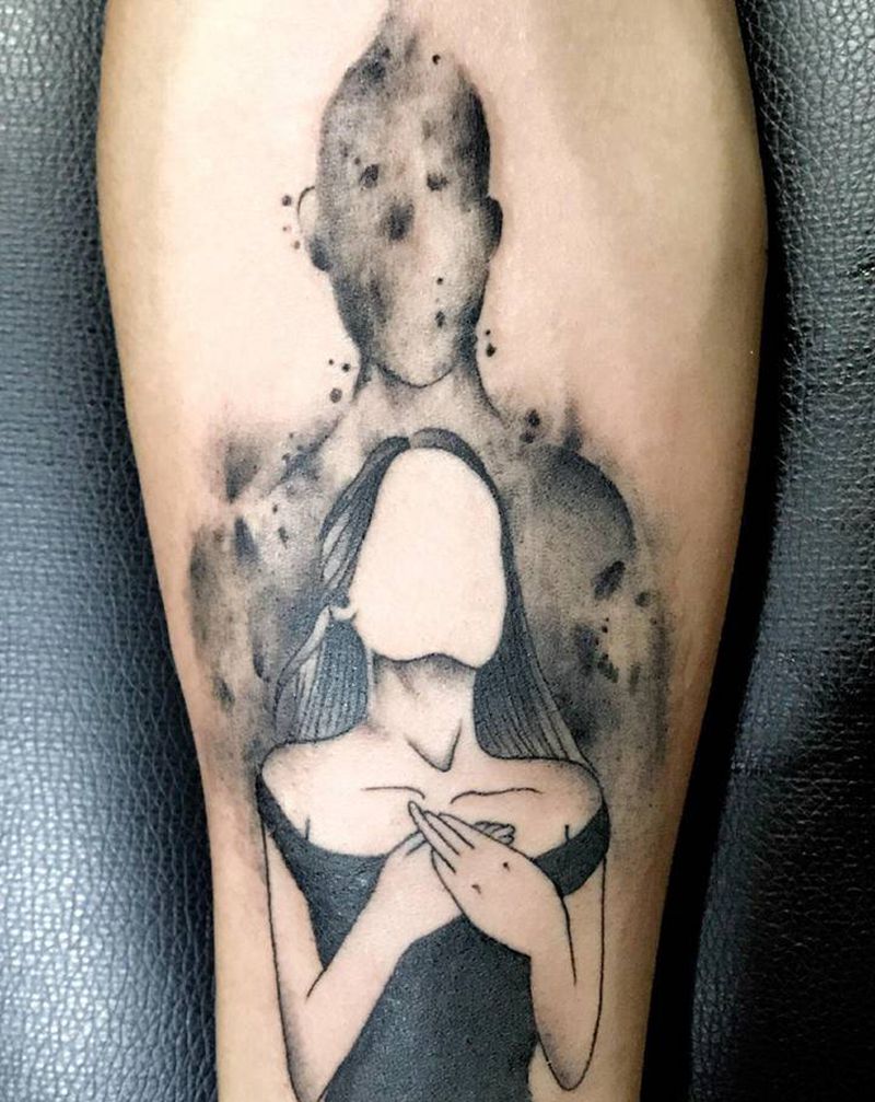 我的女人我守护纹身图片_手部手臂纹身图案