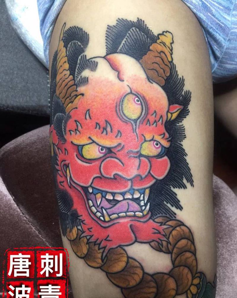 春城昆明第一届传统彩色小组第一纹身图片_腿部老传统纹身图案